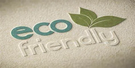 Sign reading 'Eco Friendly Printing,' highlighting Terra Tag’s commitment to sustainable printing practices for plantable and recycled name badges