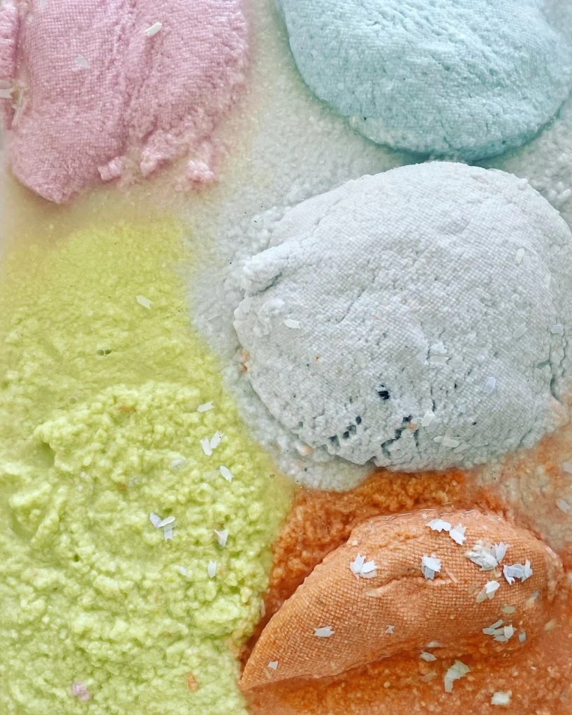 Pulp used for making Terra Tag’s plantable seed paper, demonstrating the sustainable materials and process behind eco-friendly name badges