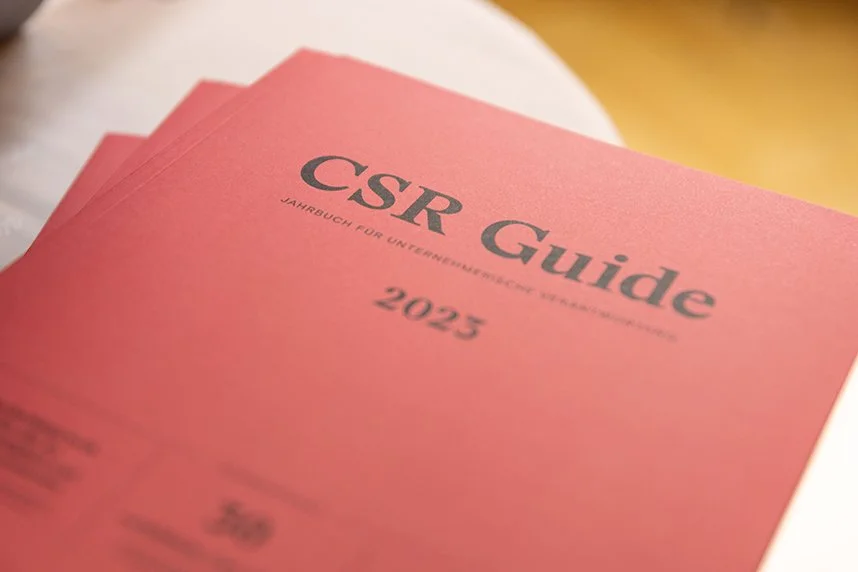 Cover image of the CSR Practical Guide article, highlighting Terra Tag’s sustainable plantable and recycled name badges and biodegradable lanyards as part of responsible corporate event practices