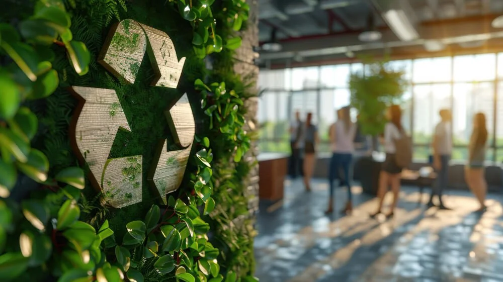 Eco-friendly event checklist illustrating steps for sustainable event planning and the use of Terra Tag plantable and recycled name badges with biodegradable lanyards