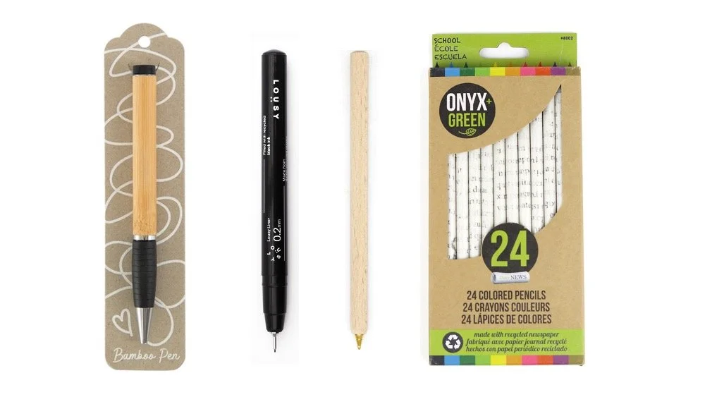 Eco-friendly pens and pencils for sustainable event planning and eco swag ideas