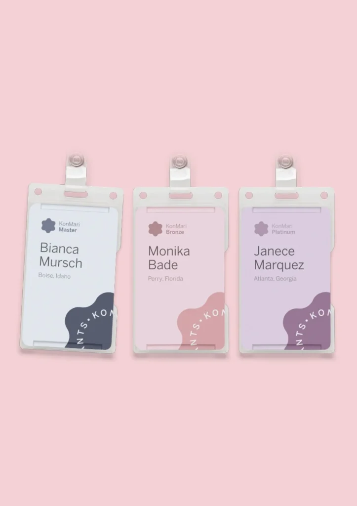 Examples of poor conference name badge design