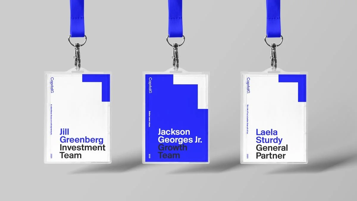 Front versus back layout options for conference badge design