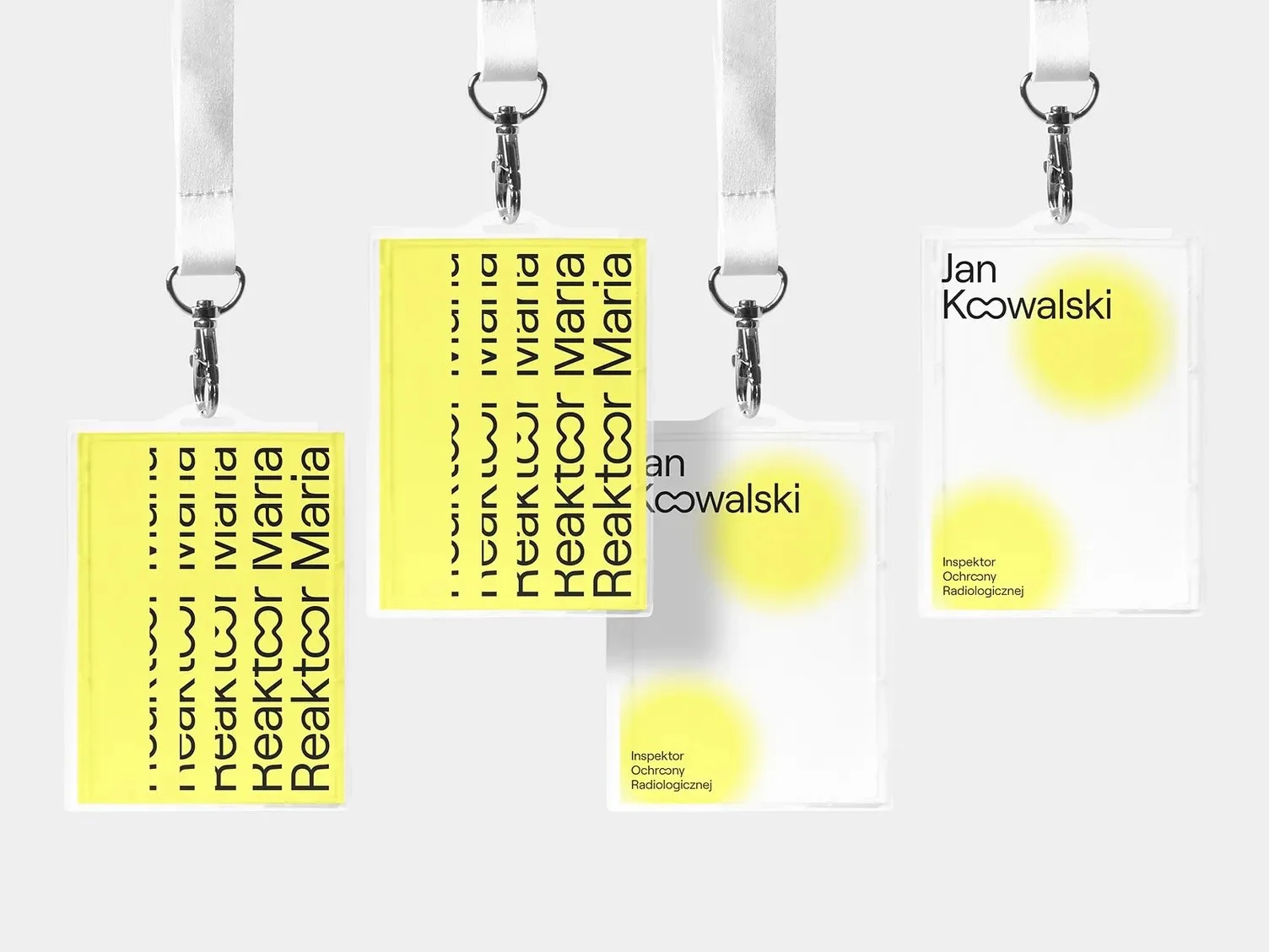 Thematic graphics used subtly as background art on conference badge designs