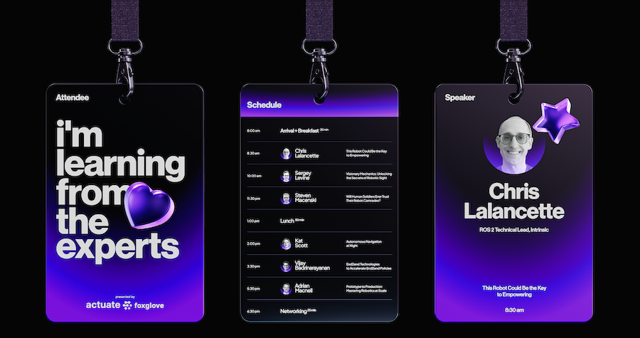 Event logo placement on a professional conference badge design