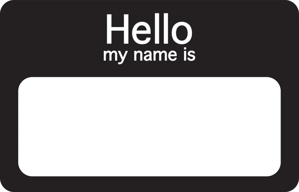 name tag hello my name is free vector