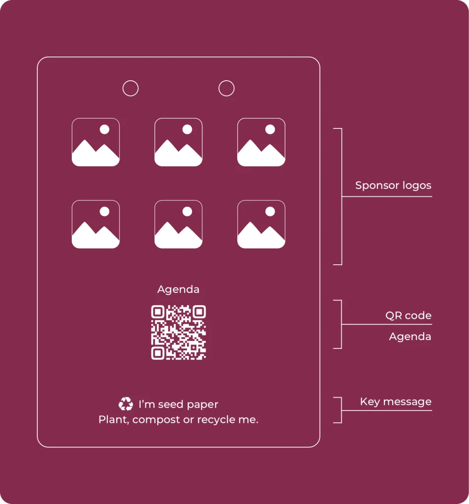 Name tag wireframe for design best practices