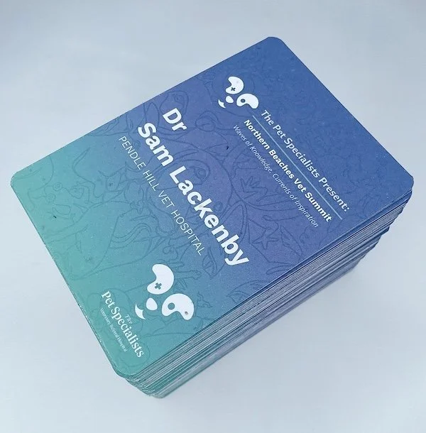 Custom plantable seed paper name badges awarded telstra 2025 best of business
