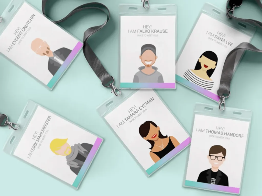 Personalised conference badge design