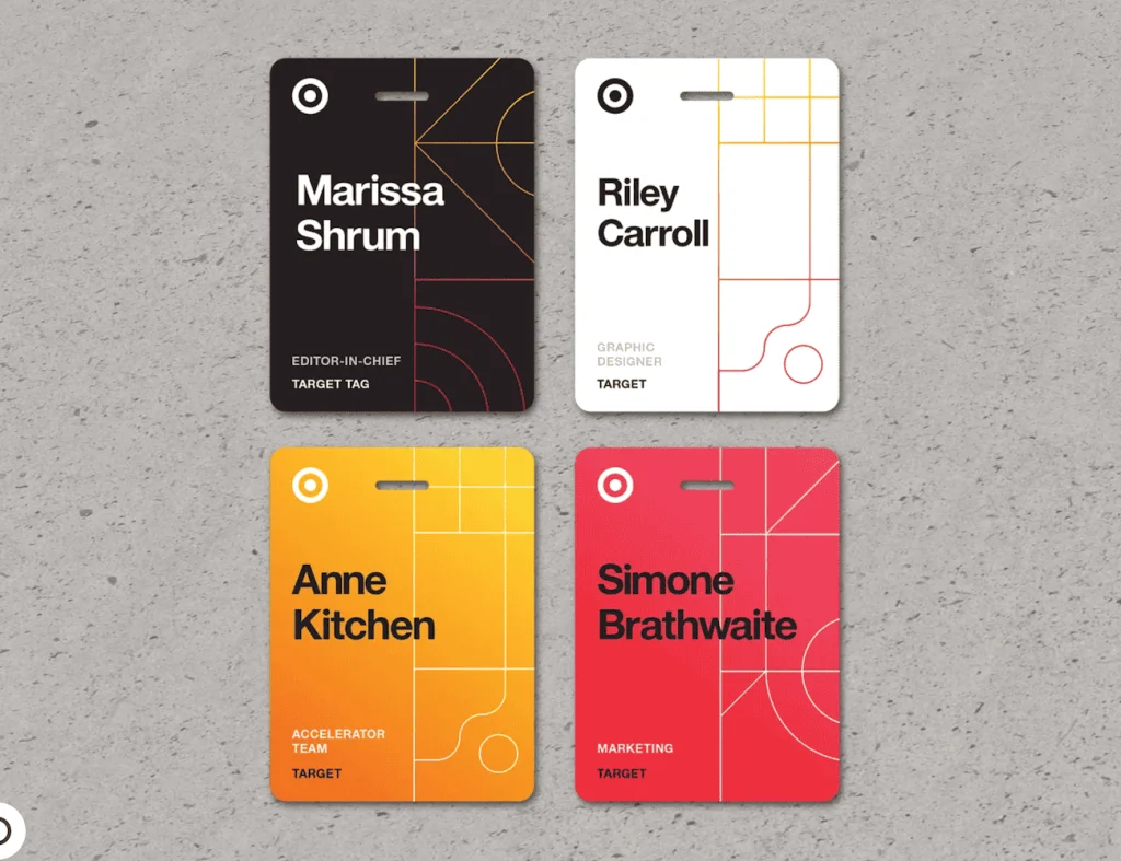 Corporate name badge design for conference