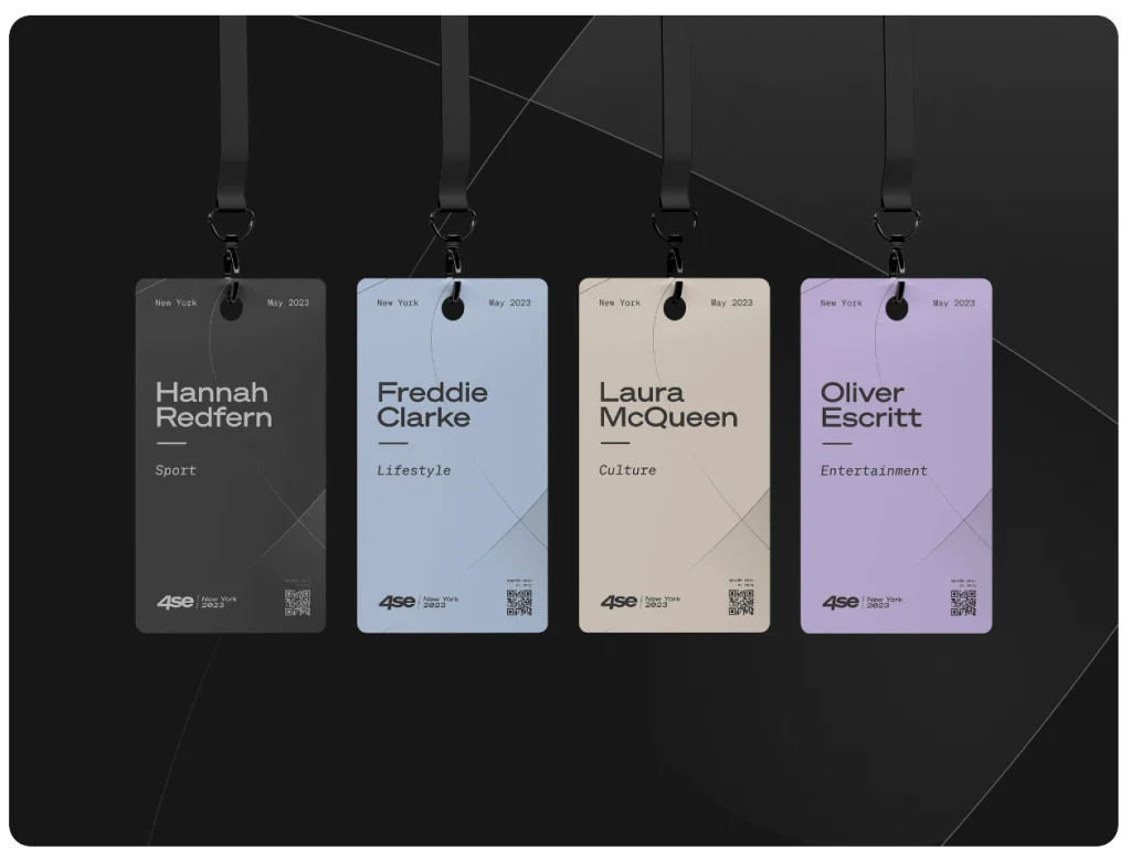 Ideal placement of QR codes on conference badges