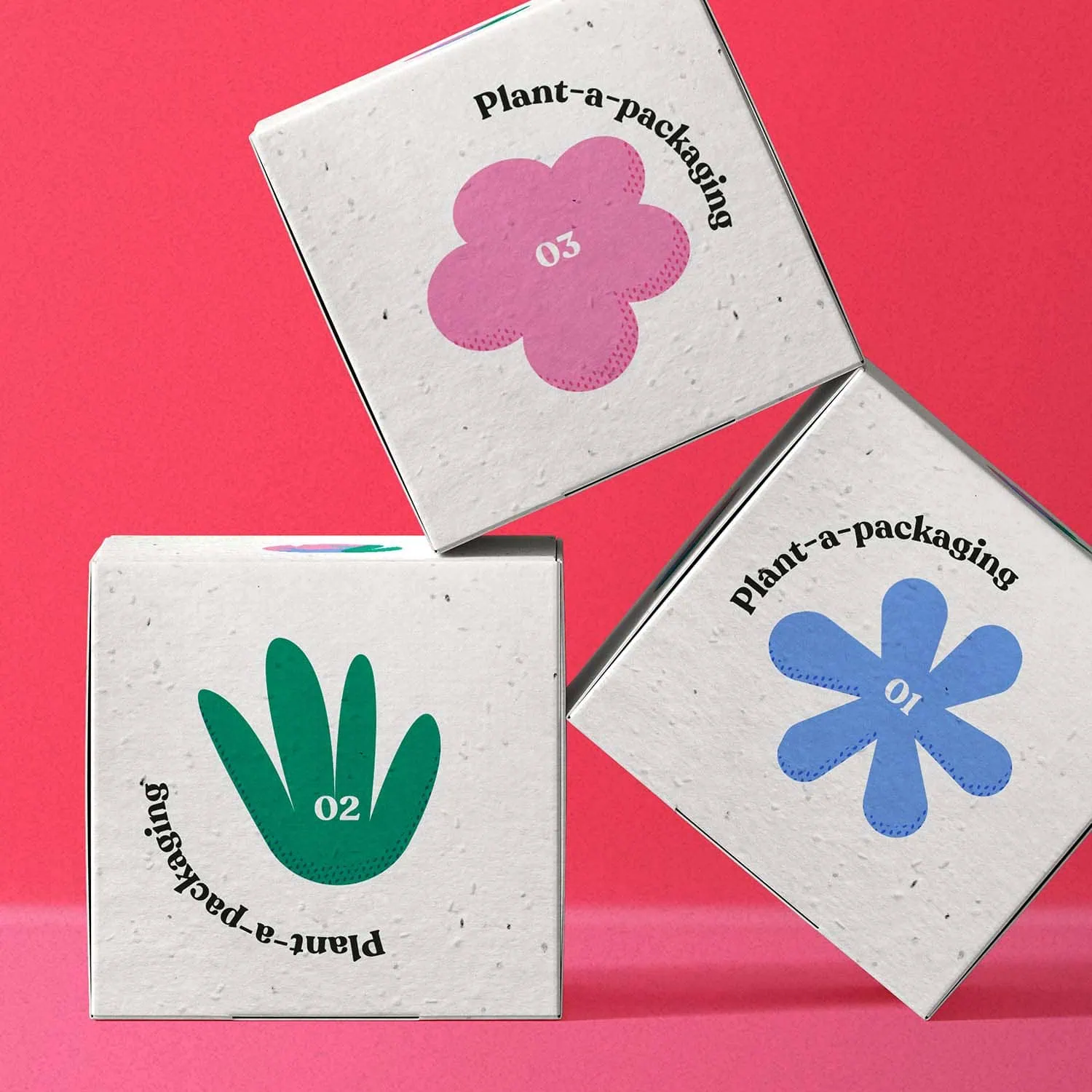 Gift box packaging made from or wrapped with seed paper