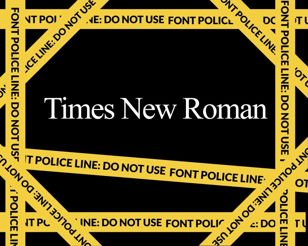 Comparison of badge typography fonts showing serif and sans serif options for legible badge fonts