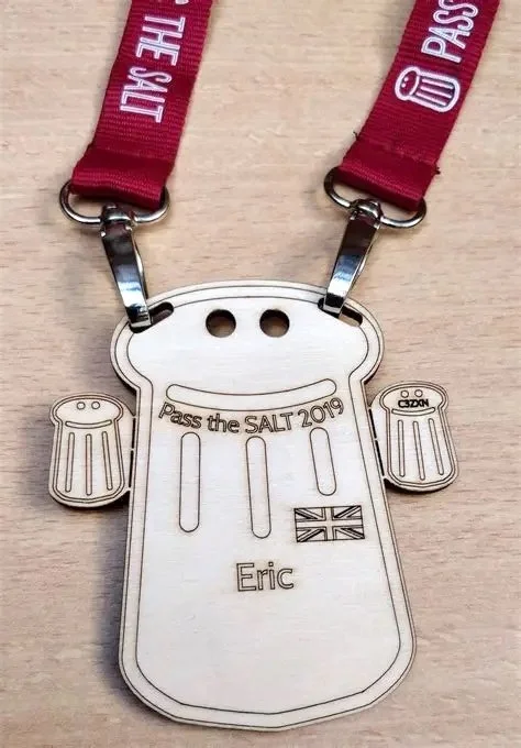 Natural materials such as timber can be shaped and used for name tags