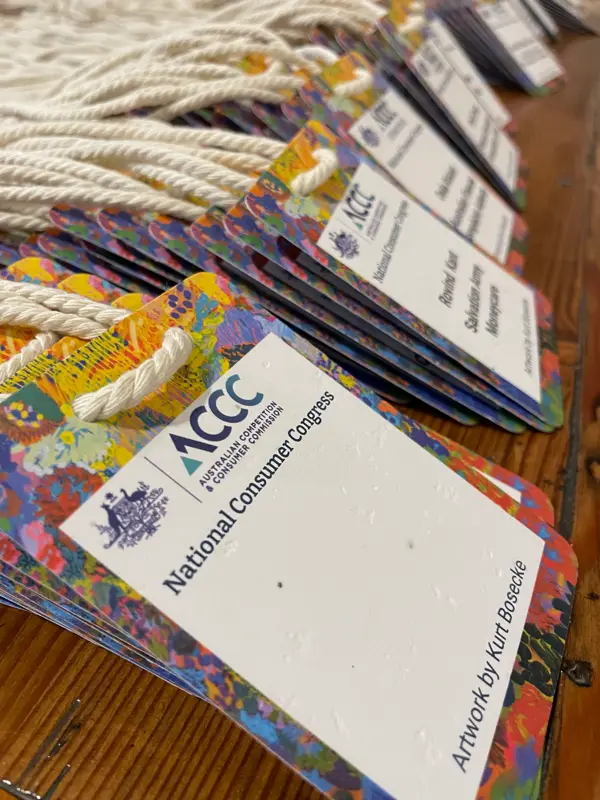 conference name badges australia