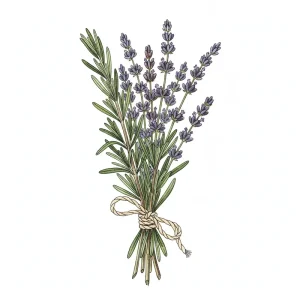 Cotton lanyard reused as garden twine instead of being thrown away