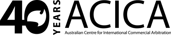 The Australian Centre for International Commercial Arbitration (ACICA) logo, a Terra Tag partner for sustainable, plastic-free conference badges in Brisbane.