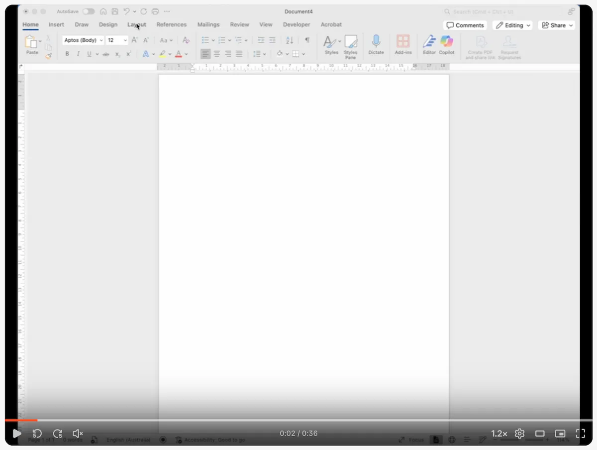 Using a table in Word to create a name badge layout