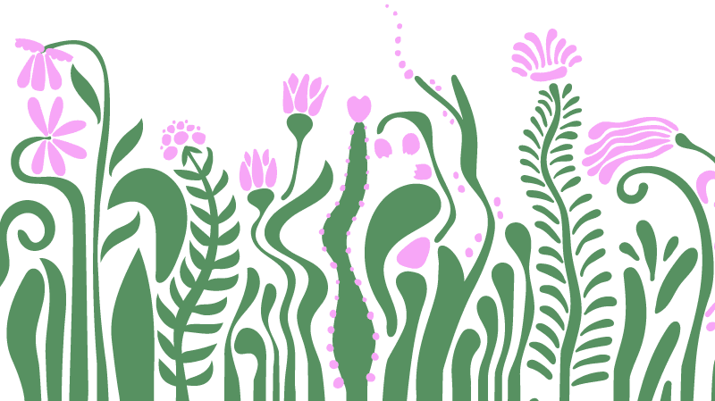 Flowers growing from eco-friendly name badges made from seed paper