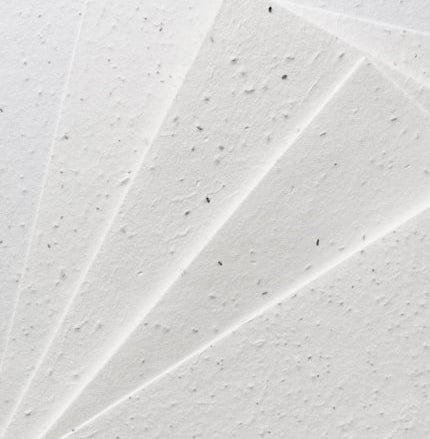 Seed paper texture example for handmade name badge printing