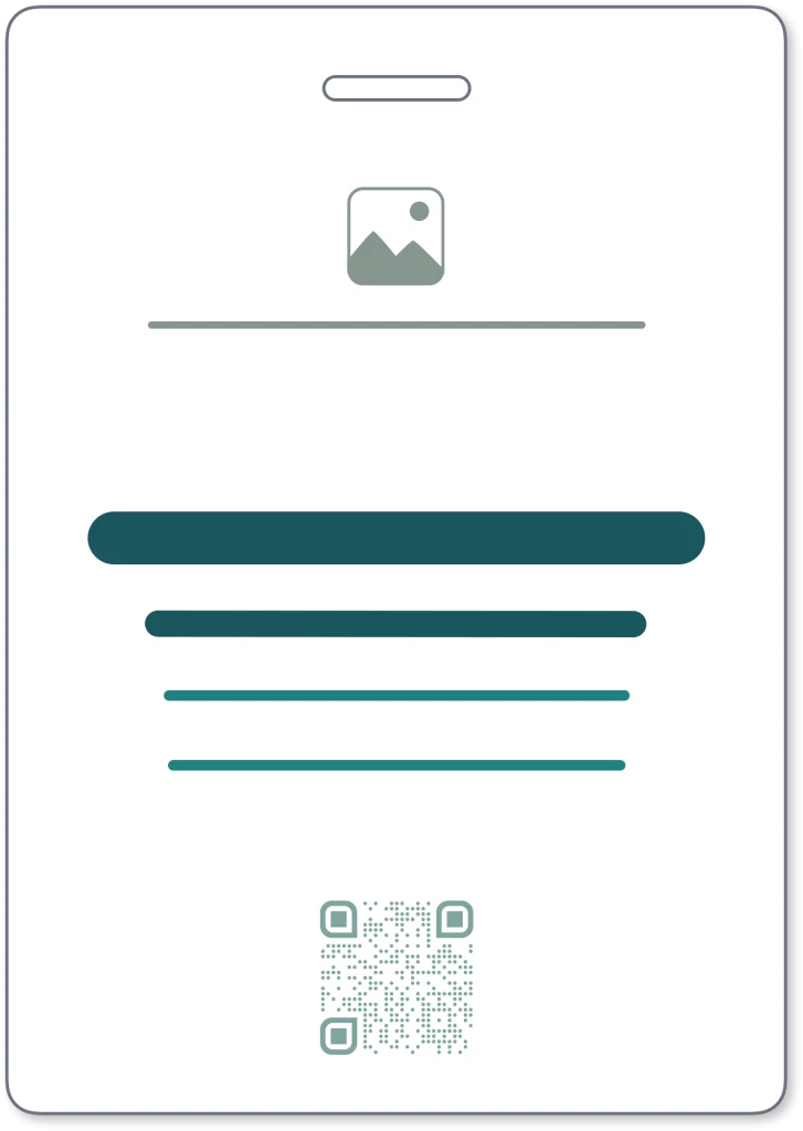 conference badge layout centre recognition first name dominant simple design