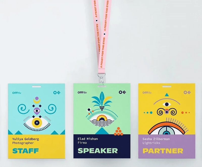 conference badge design failure unreadable name small font