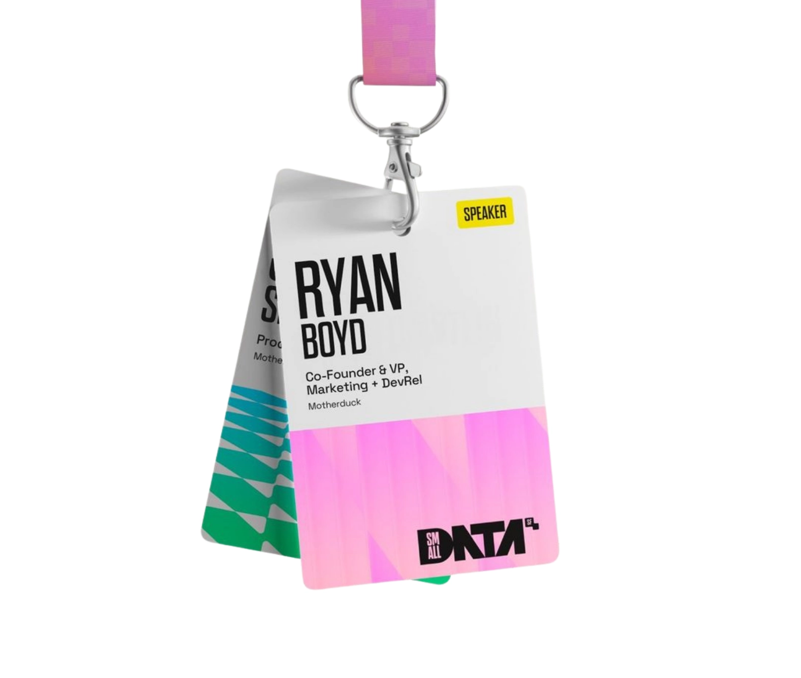 conference badge readability example readable name at distance