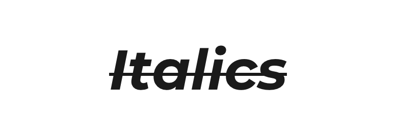 Rule 06 — No italics on conference name badges