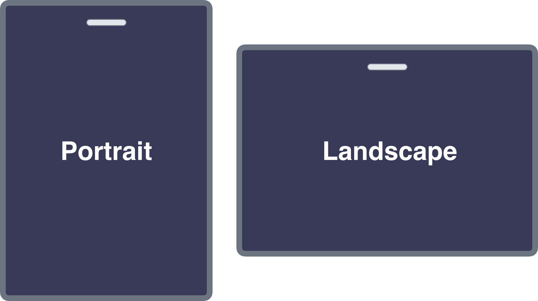 Portrait and landscape conference name badge orientation comparison