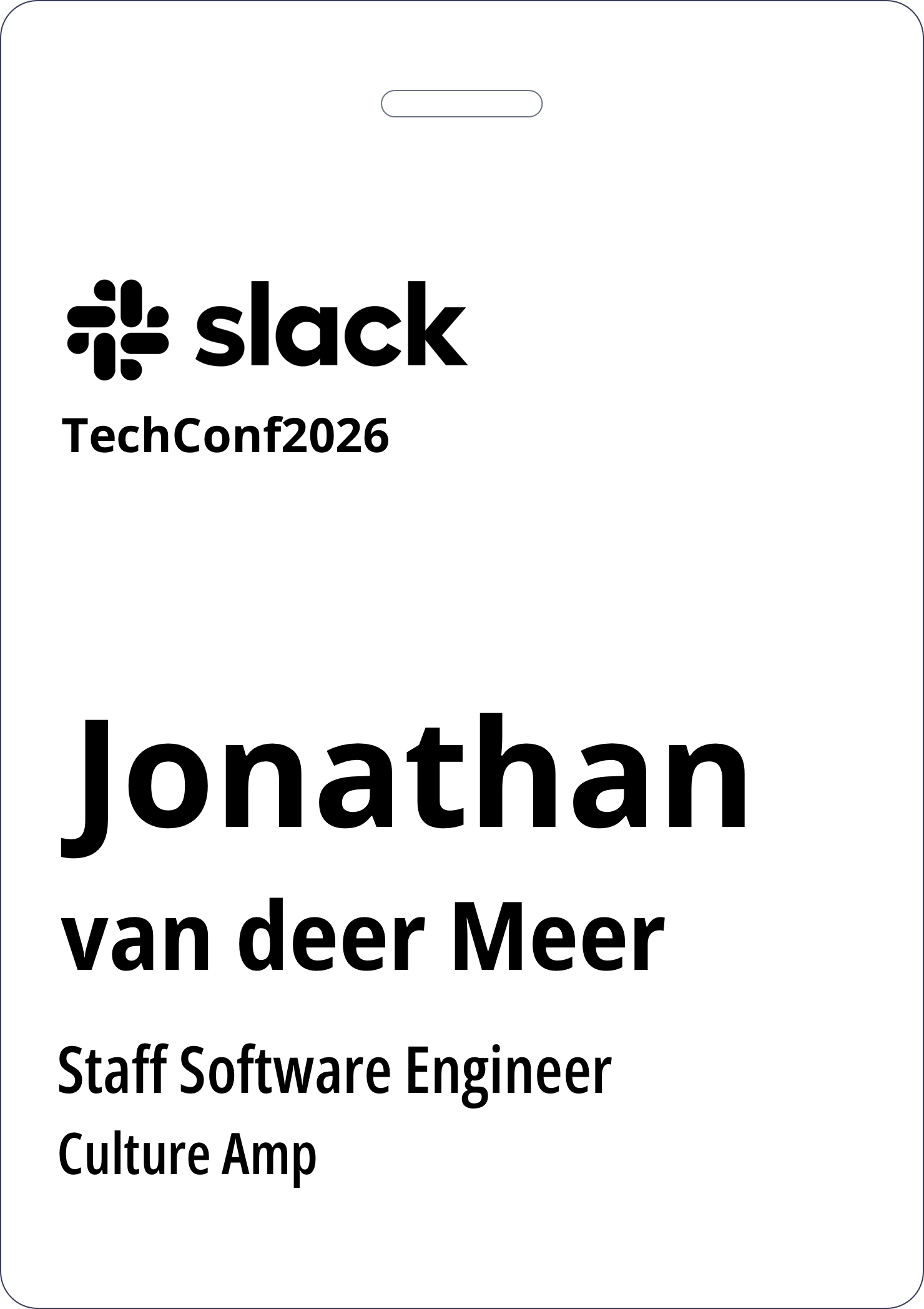 Conference name tag formatting example preserving preferred spelling and punctuation